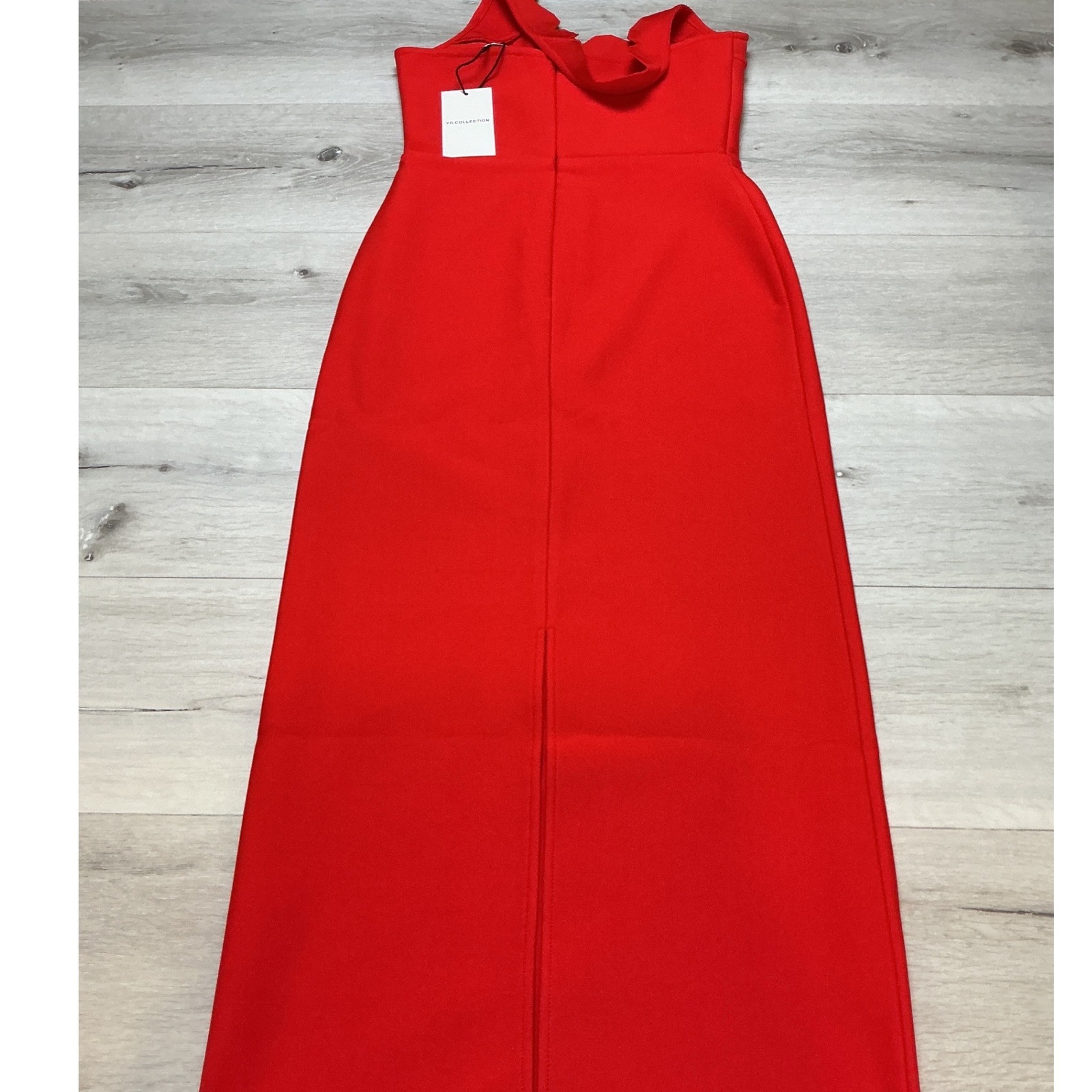 Yg Collection Gianna Halter Gown Red Medium New With Tags — image 7 of 7